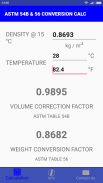 ASTM 54B & 56 CONVERSION CALC screenshot 1