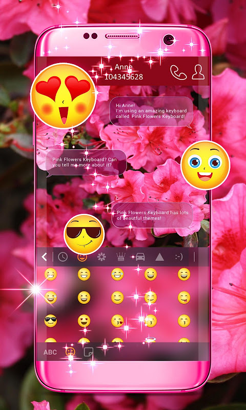 pink keyboard for whatsapp download