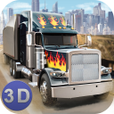 American Truck Driving 3D Icon