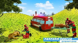 Robot Rescue Ambulance Driving screenshot 2