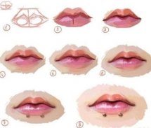 Drawing Lips Tutorial Step by Step screenshot 1