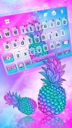 Pineapple Galaxy Keyboard Theme screenshot 0
