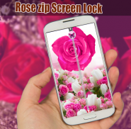 Rose zip Screen Lock screenshot 0