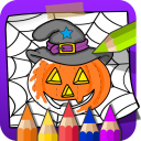 Halloween Coloring Book Icon