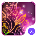 Beautiful neon colorful flowers theme & wallpaper Icon