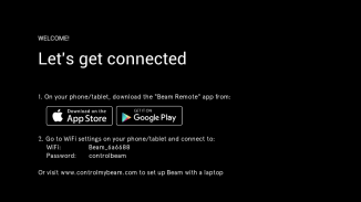 Beam WiFi Setup screenshot 1