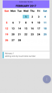 Notas do calendário screenshot 1