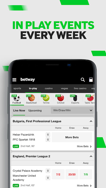 betway live sports betting