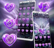 Purple Heart Launcher Theme screenshot 0