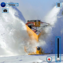 Snow Plowing Train 3D Icon