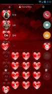 Love Red Heart Valentine Phone Dialer Theme screenshot 3