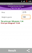 Price per kilogram screenshot 1