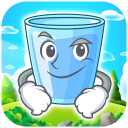 Draw Water Line : Glass Pecah Icon