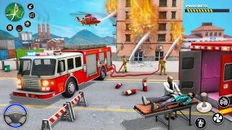 Rettung Feuer LKW Simulator 3D screenshot 1