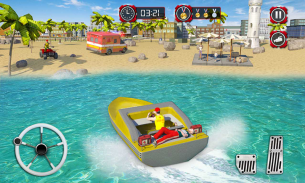 Beach Lifeguard Rescue Squad: Motor Boat Driving screenshot 12