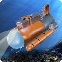 Floating Underwater Submarine Icon