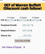 Stock Price Calculator-DCF of Warren Buffett, RIM screenshot 1