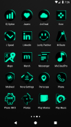 Flat Black and Teal Icon Pack ✨Free✨ screenshot 5