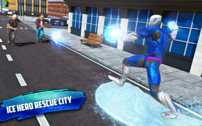 Flying Ice hero Robot: Speed Hero Robot Games screenshot 0