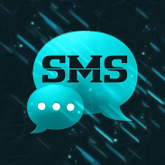 GO SMS Theme Black Blue screenshot 3