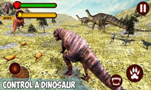 Dinosaure attaque lion colère screenshot 0