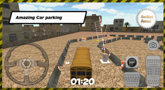 Super 3D School Bus Parking screenshot 1