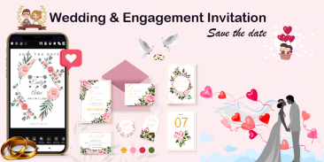 Carte d'invitation 2020 pour anniversaire, mariage screenshot 0