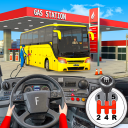 कोच बस वॉश सेवा: गैस स्टेशन पार्किंग गेम्स Icon