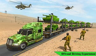 US Army Train Transporter Truck Driving Games screenshot 1