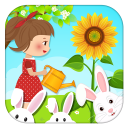 Rabbit & Flower Icon