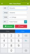 Watts Amps Volts Calculator screenshot 4