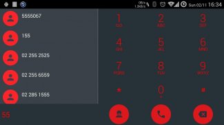 Dialer theme Droid L Red screenshot 7