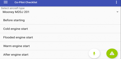 Checklists for Airplanes