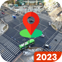 Street view map: panorama global da rua, satélite Icon