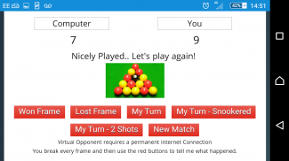 Virtual 8 Ball Pool Opponent screenshot 3