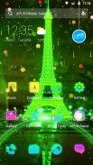 Neon Green Eiffel Tower-APUS Launcher theme screenshot 1