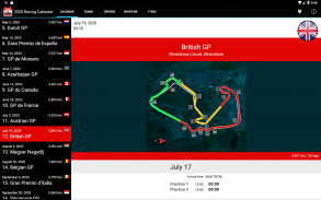 Racing Calendar 2024 + Ranking screenshot 1