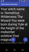 Witch Name Generator screenshot 2
