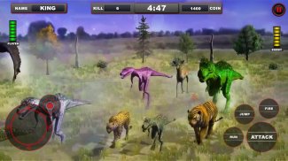 Lion vs Dinosaur Animal Simulator Game screenshot 1