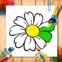 Flowers Coloring Books - Paint Flowers Pages Icon