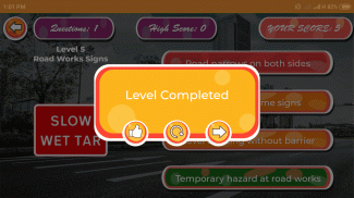 Driving theory test : Road signs and Traffic signs screenshot 2