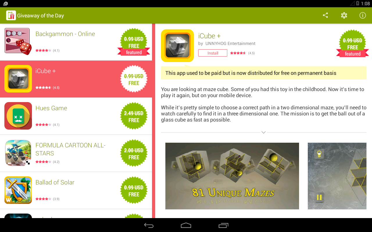 Giveaway of the Day – Google Play ilovalari