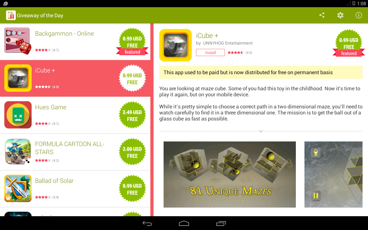 Giveaway of the Day for Android - Free App Download