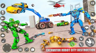 Excavator Robot War - Car Game screenshot 6