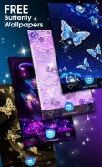 3D Фиолетовый бабочка тема screenshot 3