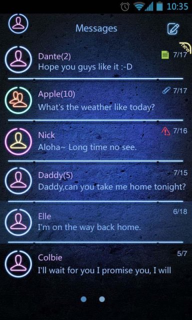 FREE GO SMS PRO NEON THEME  Download APK for Android  Aptoide