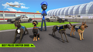 كلب بوليسي stickman محاكاة جريمة مطاردة screenshot 2
