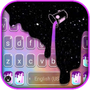 Galaxy Color Drip Keyboard Background