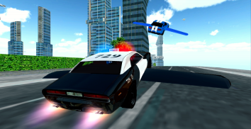 Flying Police Car Driving screenshot 0