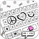 Peace Love Doodle keyboard